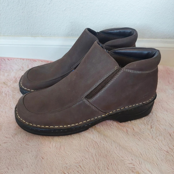 Dr SCHOLL’S Slip-on Boots Loafers  Brown Leather Size 9.5 NWT - Picture 1 of 8